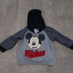 Disney Mickey Mouse Gray and Black Kids Hoodie
